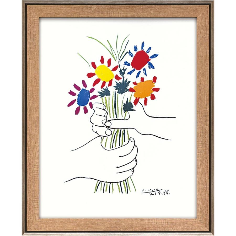 額装絵画 額縁付き絵画 パブロ ピカソ 花束を持つ手 Yp 47 Pp 東欧商事株式会社 通販 Yahoo ショッピング