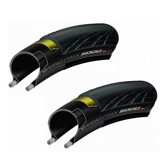 Continental（コンチネンタル） GrandPrix 5000(グランプリ 5000)　ロードバイク用 クリンチャータイヤ　 700×25C(25-622) WO　2本セット  :Continental-GrandPrix5000-700X25C-WO-2set:ツールドジテンシャ - 通販 -
