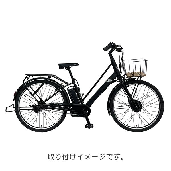 丸石サイクル　Re:BIKE用前カゴとフロントキャリアのセット　ウッドワイヤーラック(MV-WRN-D-BK)　フロント用マウントシステム(MCA-D-R-BK) | 丸石サイクル | 02