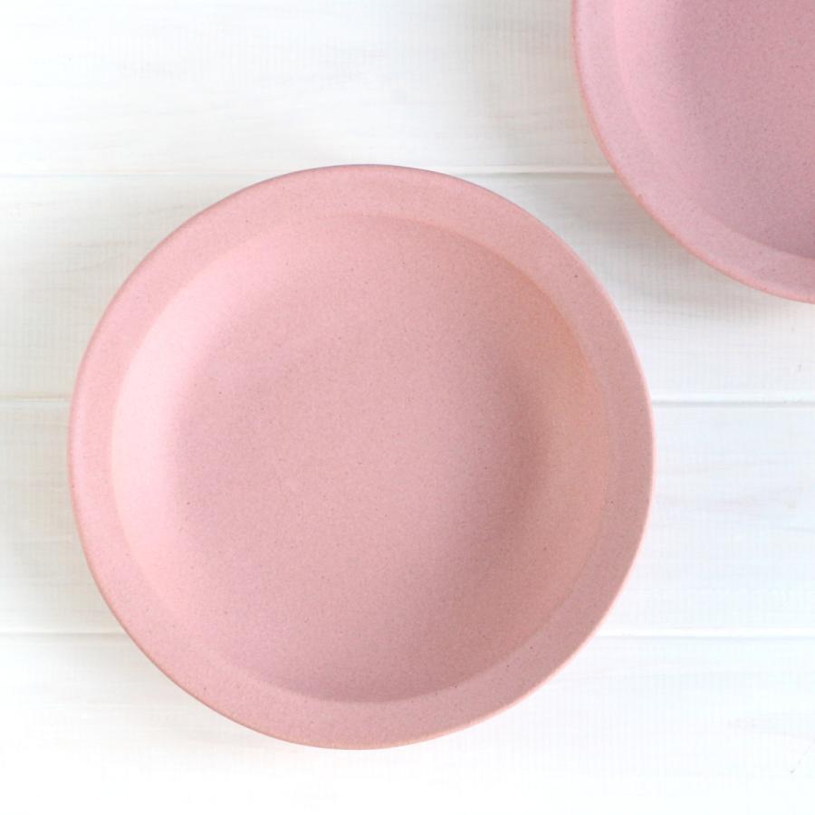 よしざわ窯 益子焼 秋色ピンクのラウンドリム深皿 : TOURBILLONヤフー