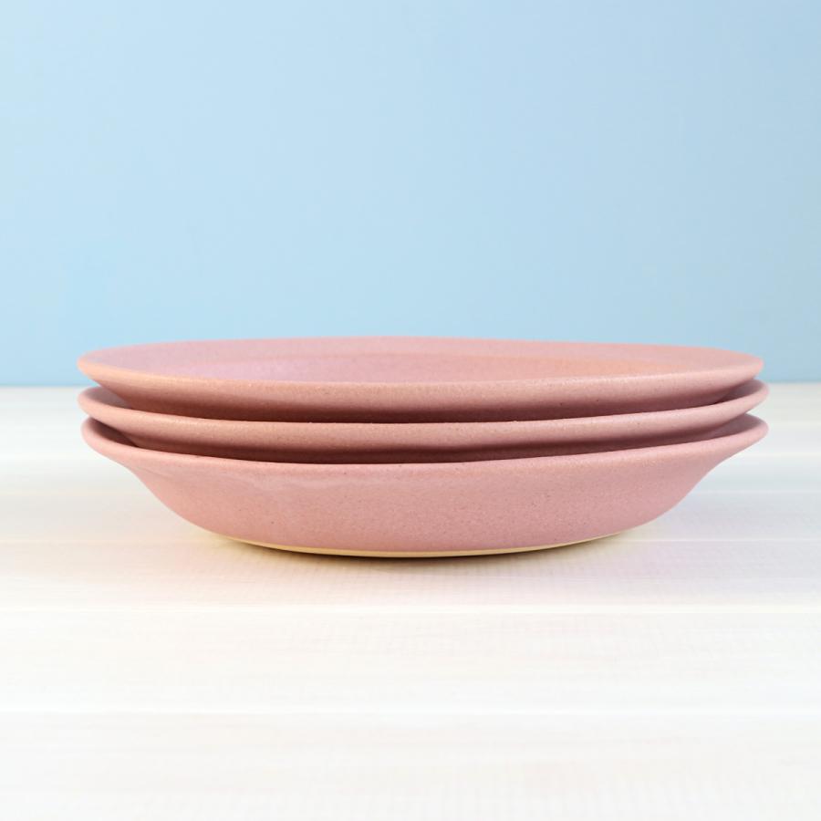よしざわ窯 益子焼 秋色ピンクのラウンドリム深皿 : TOURBILLONヤフー