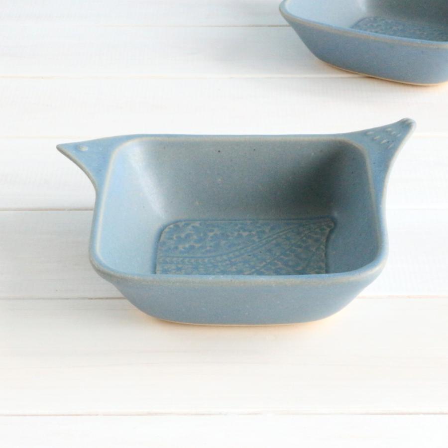 よしざわ窯 益子焼 ブルーグレー 鳥の正方鉢 中鉢 : TOURBILLONヤフー