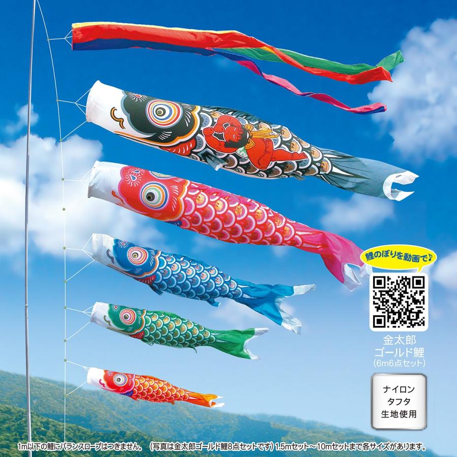 [徳永鯉] 金太郎大翔 3m 8点 庭園用ガーデンセット（杭打込み式）