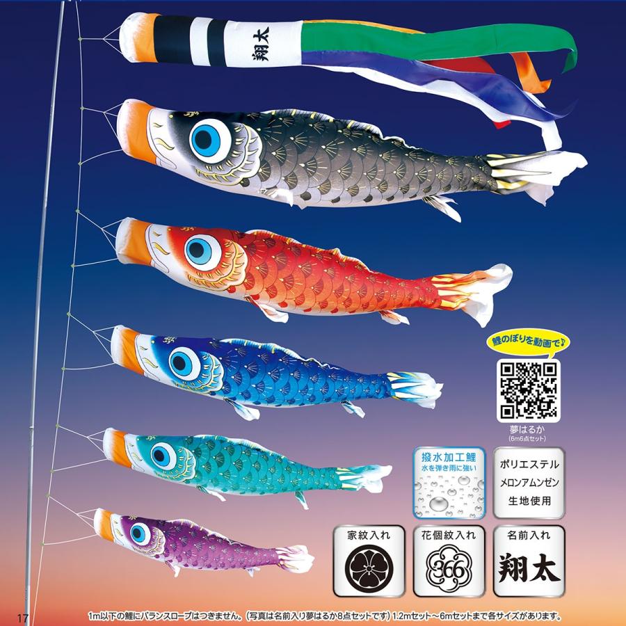 [徳永鯉] 夢はるか 1.5m 6点 庭園用ガーデンセット（杭打込み式）