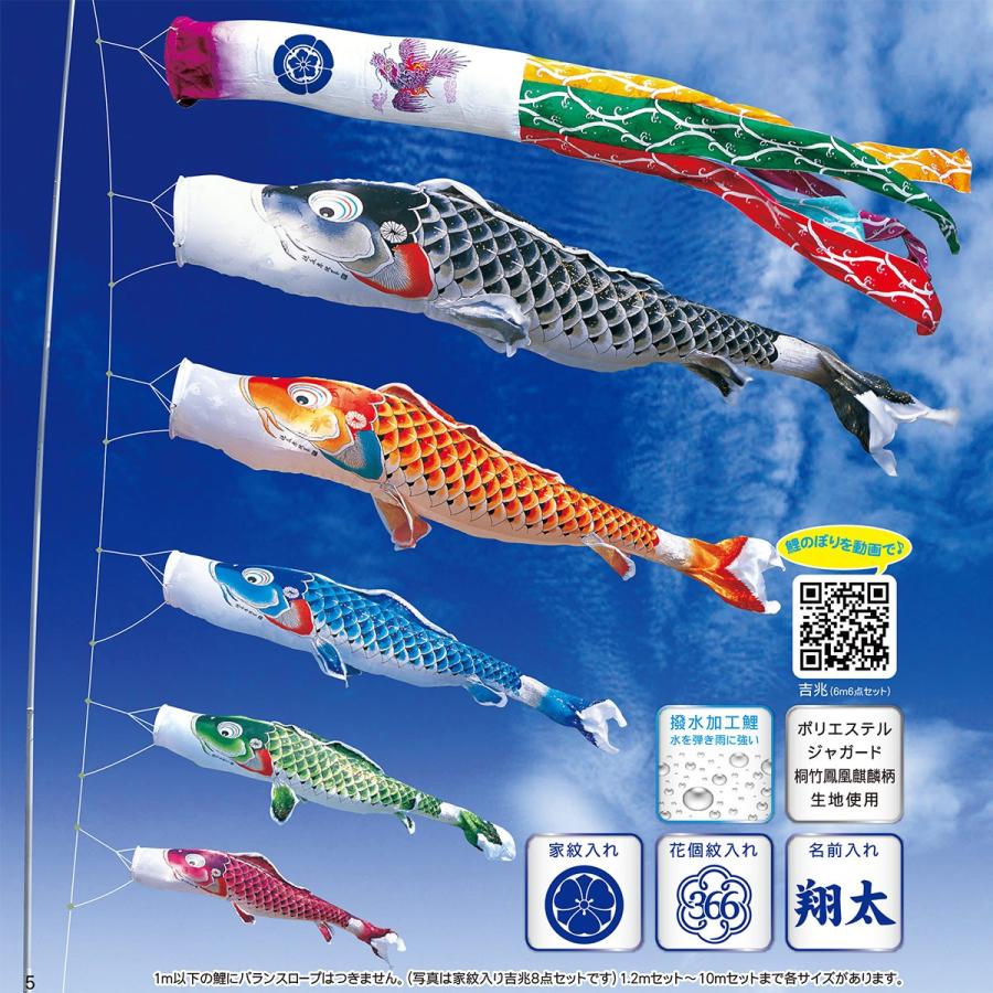 種類2：1.5m 徳永 鯉のぼり ベランダ用 スタンドセット（水袋）ポール
