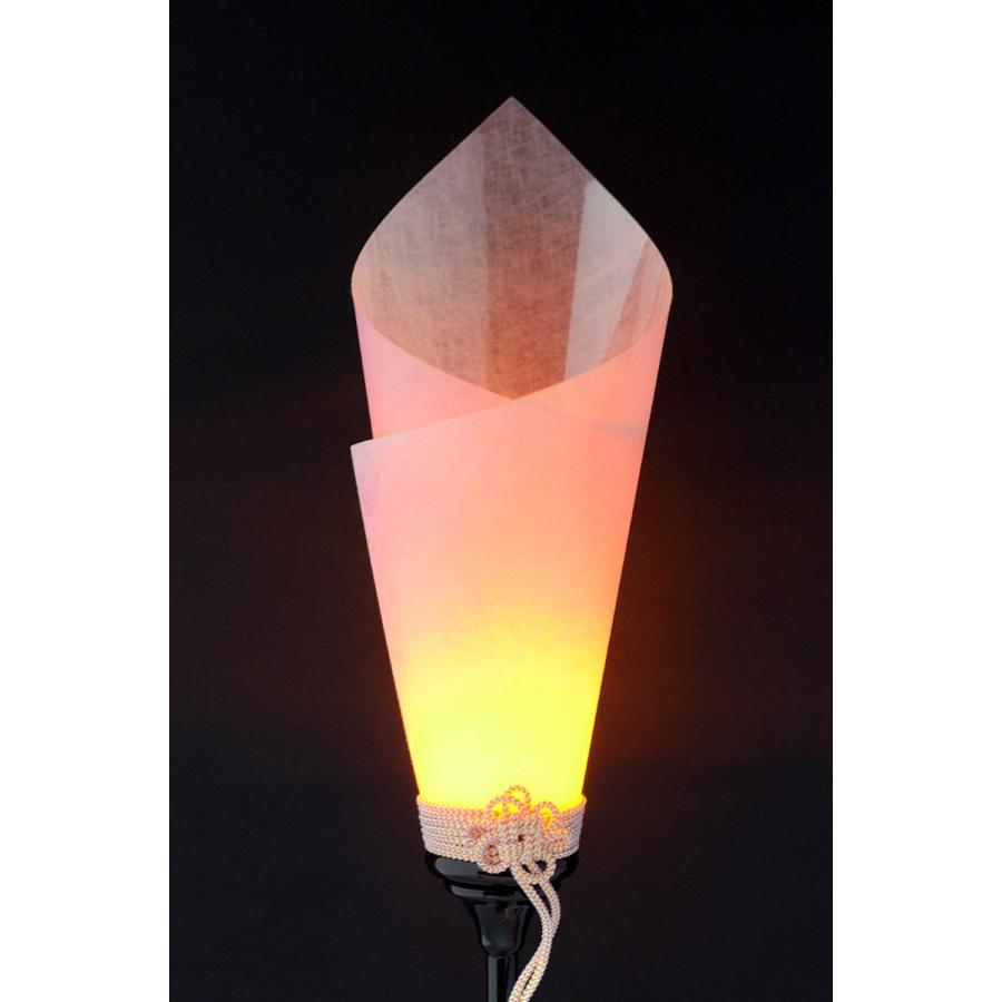 和紙燭台40号ピンク LEDコードレス 高さ40cm （雛人形用 ぼんぼり 雪洞