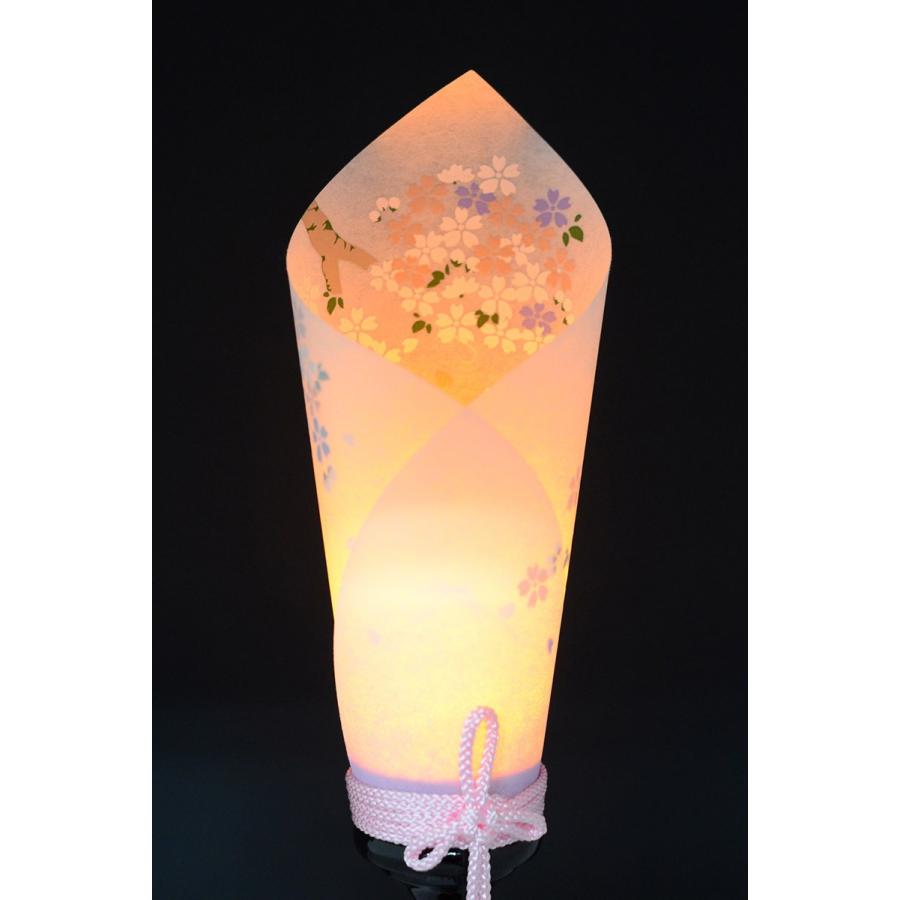 山桜 30号 LEDコードレス 高さ30cm （雛人形用 ぼんぼり 雪洞 2本1組