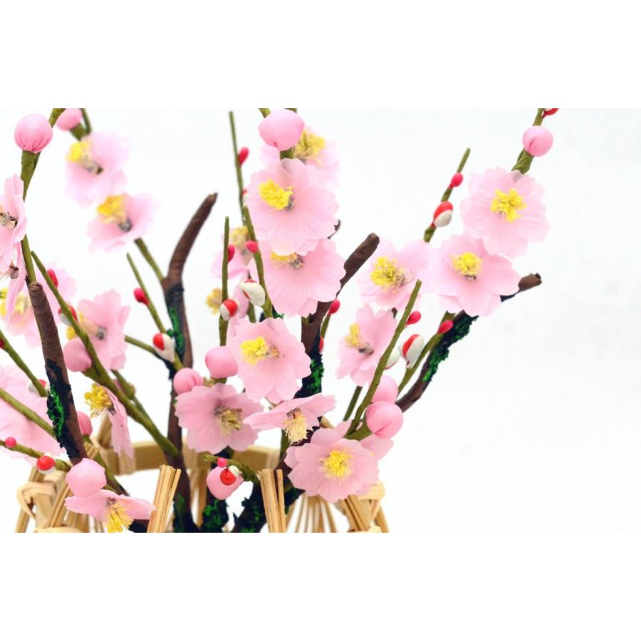「白木竹鉢（中）」高さ22cm 桜橘 （雛人形 飾り花） |  | 03