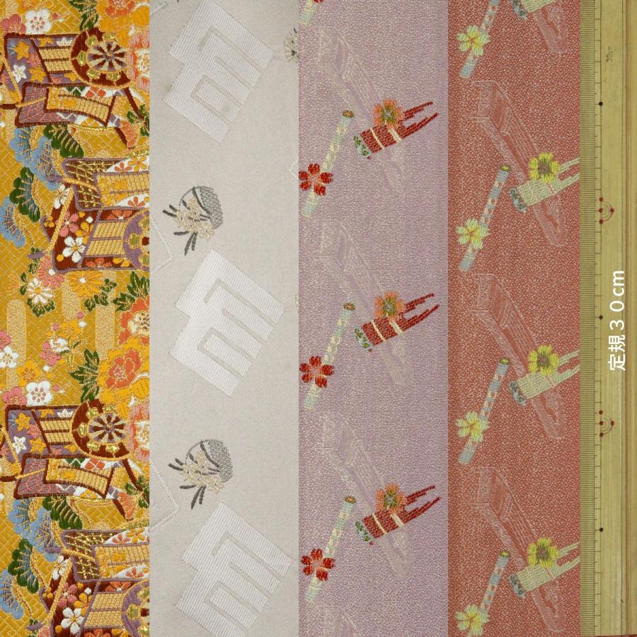 ブランドのギフト 生地 伝統的な和柄図案のカット生地 伝統和柄カット生地 器物モチーフ 4種各1枚 Cp