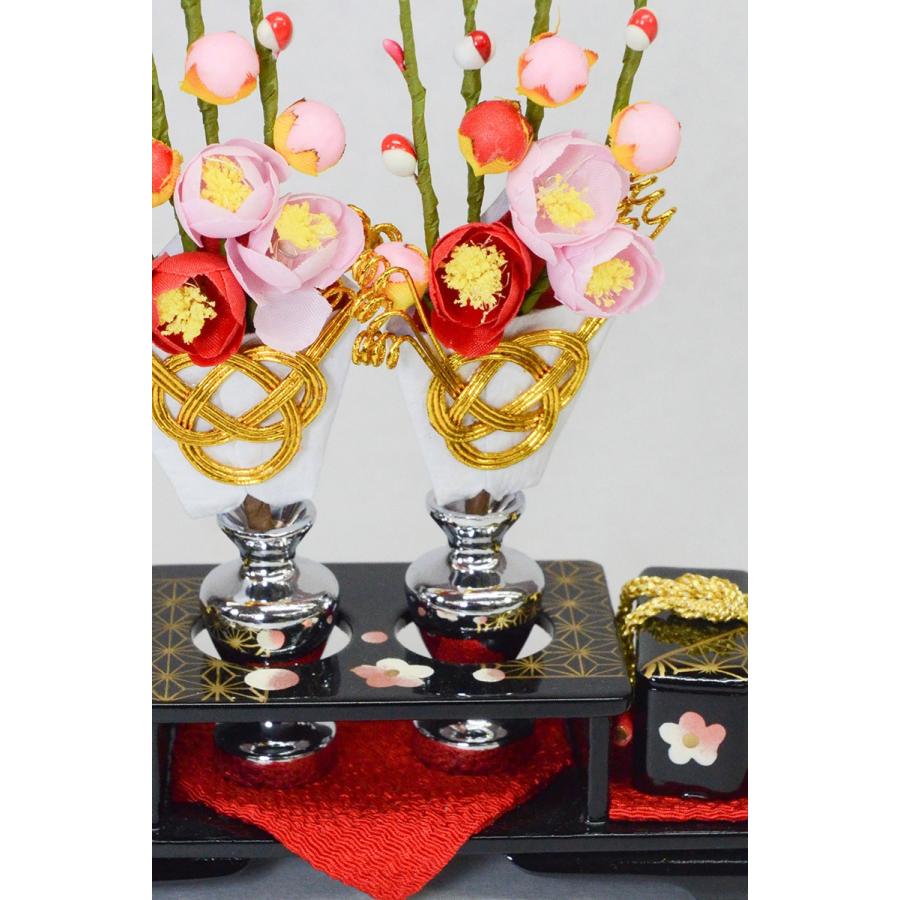 寿宝（麻の葉に梅）25号 （雛人形 前飾り・三宝） : 人形の東籬 - 通販