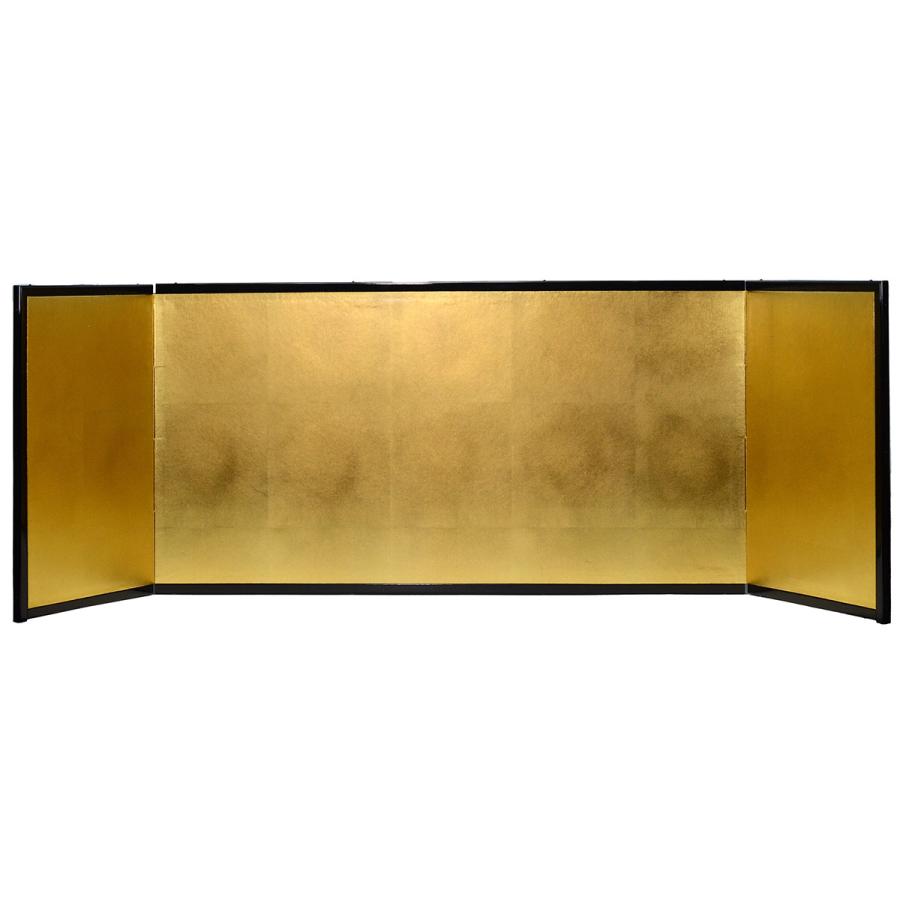 本仕立て　本金箔　金屏風 楽天市場】日本製 本金屏風（純金箔 木製格子） 6尺6曲金屏風