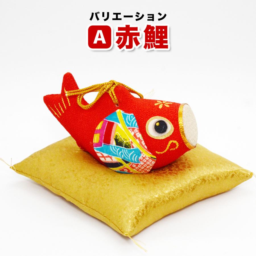 和柄金運跳ね鯉 土鈴 金座布団つき : 人形の東籬 - 通販 - Yahoo