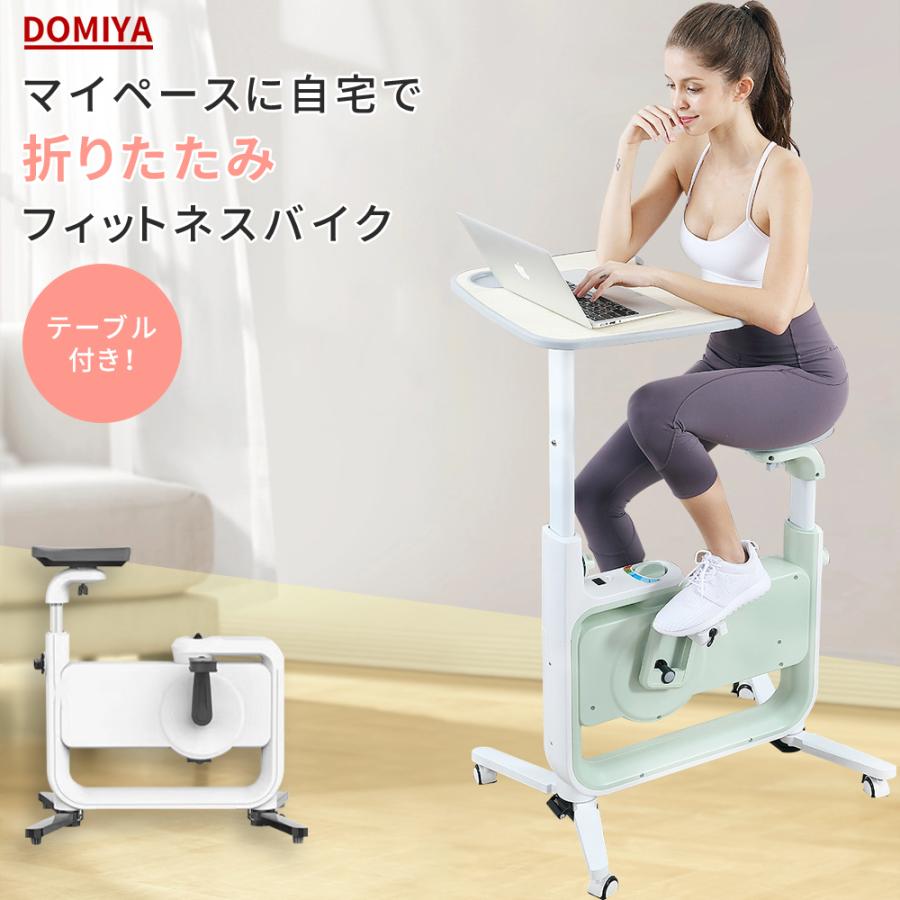DOMIYA エアロバイク フィットネスバイク スピンバイク 折りたたみ