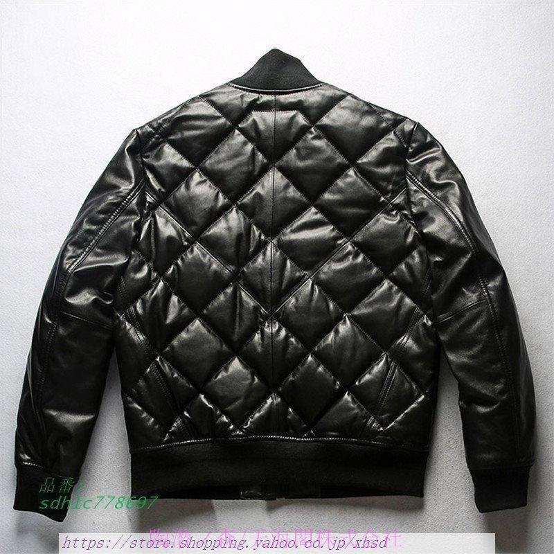 ショップチャンネルBUI山羊革黒レザージャケットキルティング