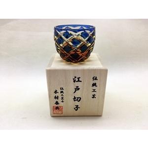 太武朗工房 伝統工芸士・木村泰典 作 クリスタル江戸切子 矢来紋