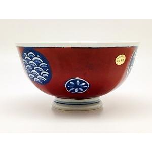 波佐見焼 聖栄陶器 染錦丸紋 多用丼 赤 : 神楽坂のうつわ屋さん 陶柿園