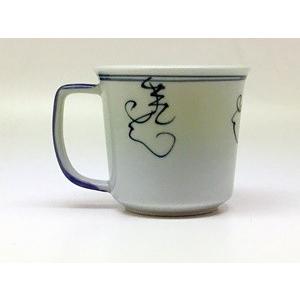 波佐見焼 一誠陶器 手描きぶどう　軽々マグ（青） |  | 01
