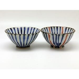 波佐見焼 敏彩窯 濃十草 組飯碗（ペア） : 神楽坂のうつわ屋さん 陶