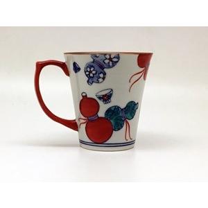 伊万里焼 徳永窯 瓢づくし マグカップ（赤） : 神楽坂のうつわ屋さん