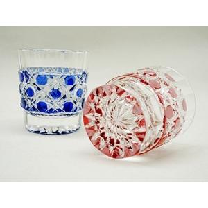 (美品)江戸切子　懐石杯　猪口　伝統工芸士　木村秋男　デザイン 生産終了品 黄綬褒章受賞作家 伝統工芸士・木村秋男デザイン
