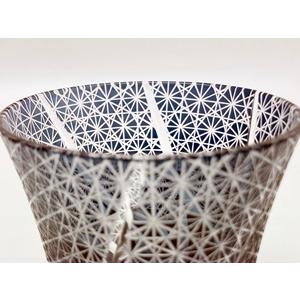 切子グラス 　菊繋ぎ流しロックグラス　正倉院ブルー |  | 10