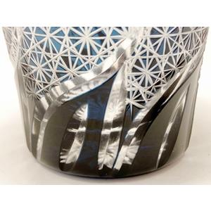 切子グラス 　菊繋ぎ流しロックグラス　正倉院ブルー |  | 12