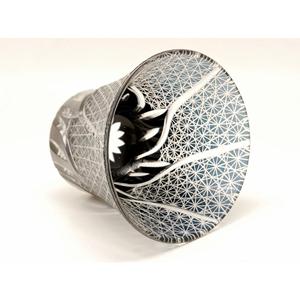 切子グラス 　菊繋ぎ流しロックグラス　正倉院ブルー |  | 13