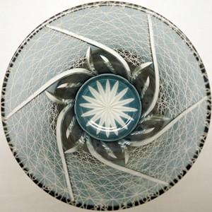 切子グラス 　菊繋ぎ流しロックグラス　正倉院ブルー |  | 03