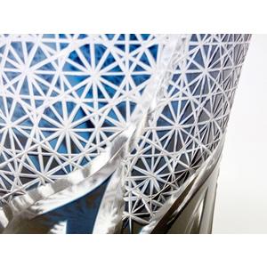 切子グラス 　菊繋ぎ流しロックグラス　正倉院ブルー |  | 08