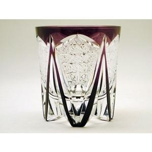 ★美品★江戸切子 瀧澤利夫 ロックグラス 瑠璃（切子、江戸切子、薩摩切子） TR001B瀧澤硝子工芸 江戸切子伝統工芸士 瀧澤利夫作 江戸切子 五