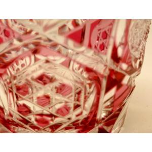 江戸切子 TR005R瀧澤硝子工芸 江戸切子伝統工芸士 瀧澤利夫作 ロック 