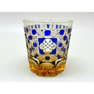 江戸切子グラス 江戸切子 ロックグラス | 蓮華 | 青 | 東亜硝子工芸