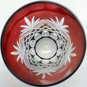 切子グラス アデリア クリスタルルーフカット切子 特大タンブラー 赤