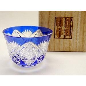 瀧澤硝子工芸 江戸切子 ぐい呑み 八角籠目1個 瑞宝単光章 東京都名誉