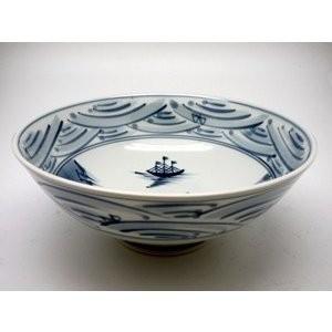 有田焼 しん窯 青花 長崎紋 6.5寸中華丼 : 神楽坂のうつわ屋さん 陶