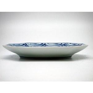 有田焼 しん窯 青花 長崎紋 八角長角取皿 : 神楽坂のうつわ屋さん 陶