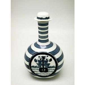 有田焼 しん窯 青花 長崎紋 ボトル : 神楽坂のうつわ屋さん 陶柿園