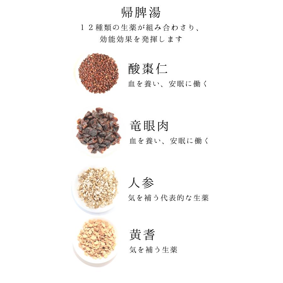 帰脾湯３０日分(３０包)煎じ薬　貧血、不眠症、神経症、精神不安　漢方薬　キヒトウ