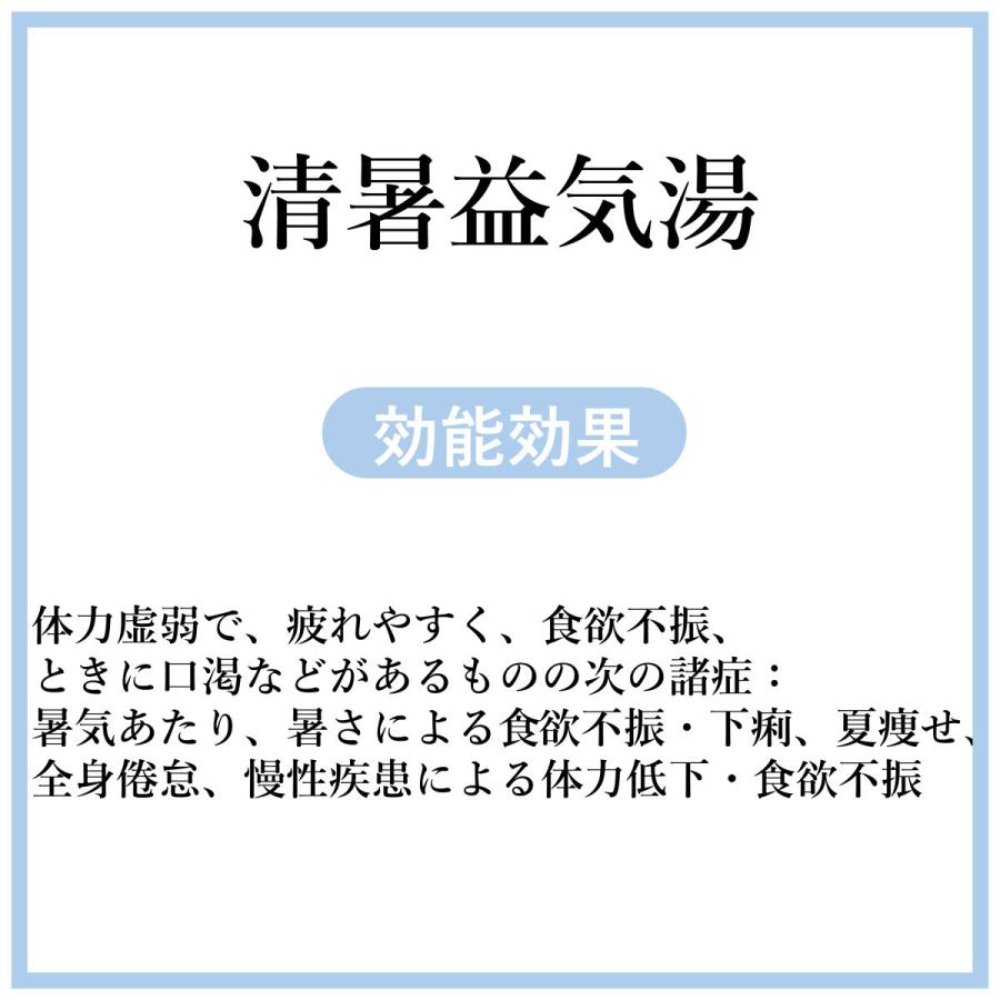 清暑益気湯１０日分(１０包)煎じ薬　暑気あたり、暑さによる食欲不振・下痢、夏やせ　薬局製剤　漢方　セイショエッキトウ｜toushindo｜02