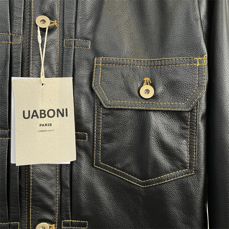 ライダース EU製 Uaboni ユアボニ パリ発 牛革 ジャケット レザー