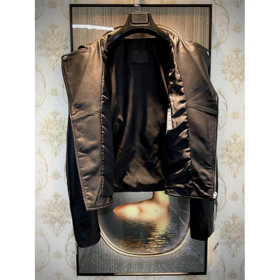 ライダース EU製 Uaboni Paris ユアボニ 羊革 シープスキン 薄手
