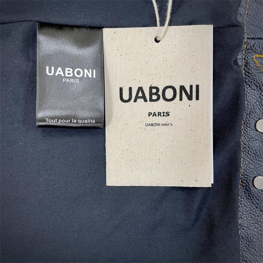 レザージャケット EU製 Uaboni ユアボニ パリ発 牛革 重厚 シングル