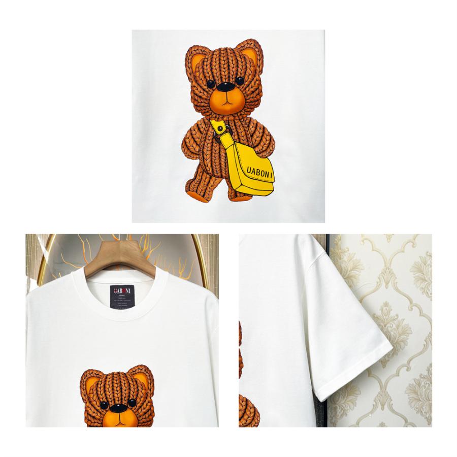 UABONI半袖シャツユアボニパリ発総柄 豪華アメカジ アロハシャツ XL/50 Tシャツ 半袖 EU製 Uaboni Paris ユアボニ パリ発 綿100％ 吸汗 快適