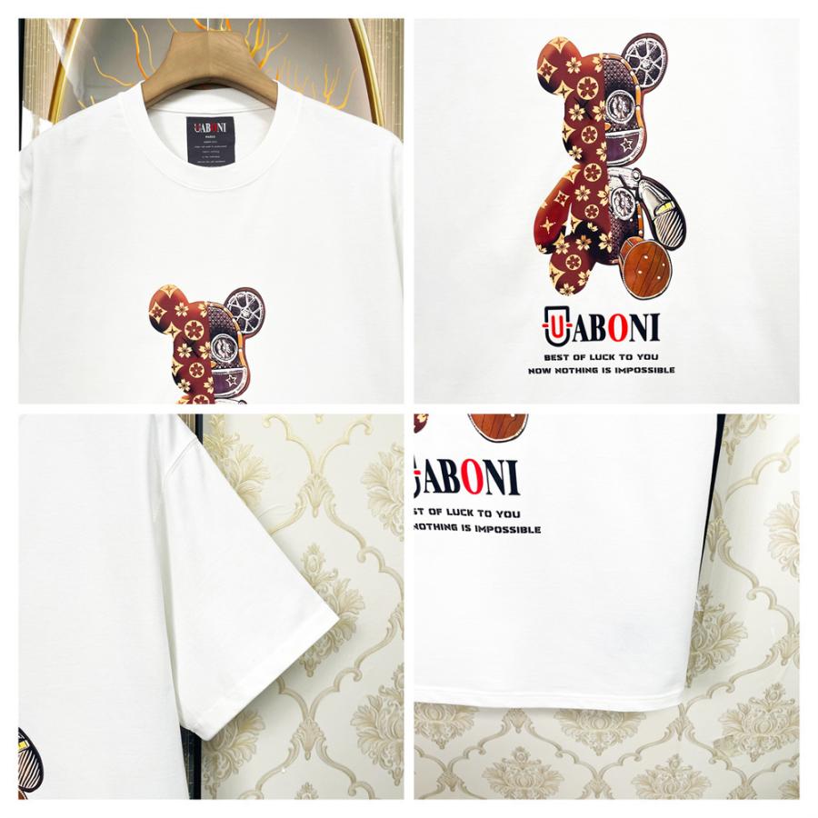 Tシャツ 半袖 EU製 Uaboni Paris ユアボニ パリ発 綿100％ 吸汗 快適
