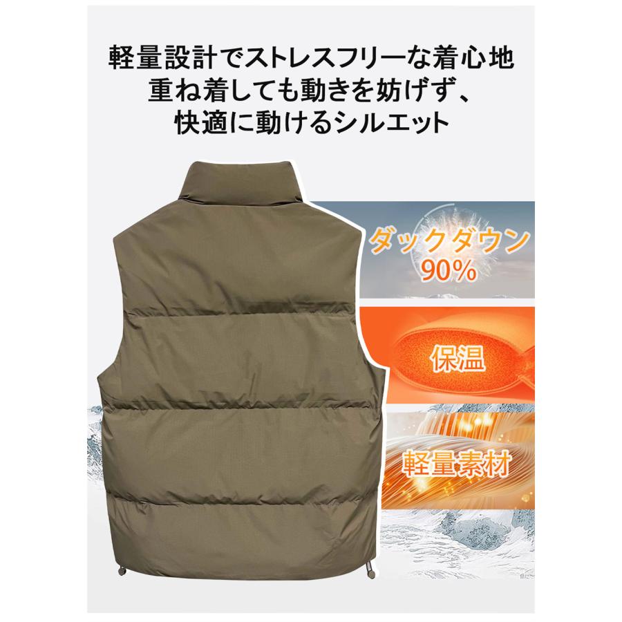 ダウンベスト EU製 Emmauela ミラノ発 グースダウン90％ 防寒 保温