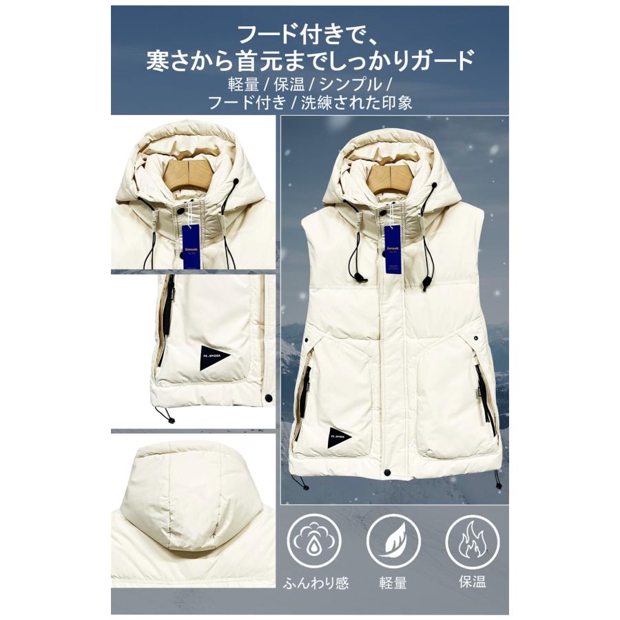 ダウンベスト EU製 Emmauela ミラノ発 グースダウン90％ 防寒 保温