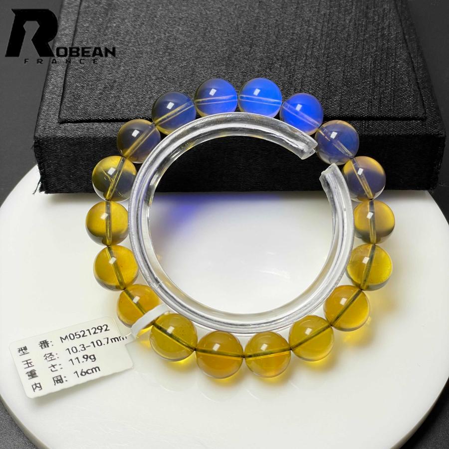 上級 EU製★ROBEAN・ブルーアンバー・琥珀★ブレスレット パワーストーン 天然石 綺麗 お守り ギフト アクセサリー レディース メンズの画像