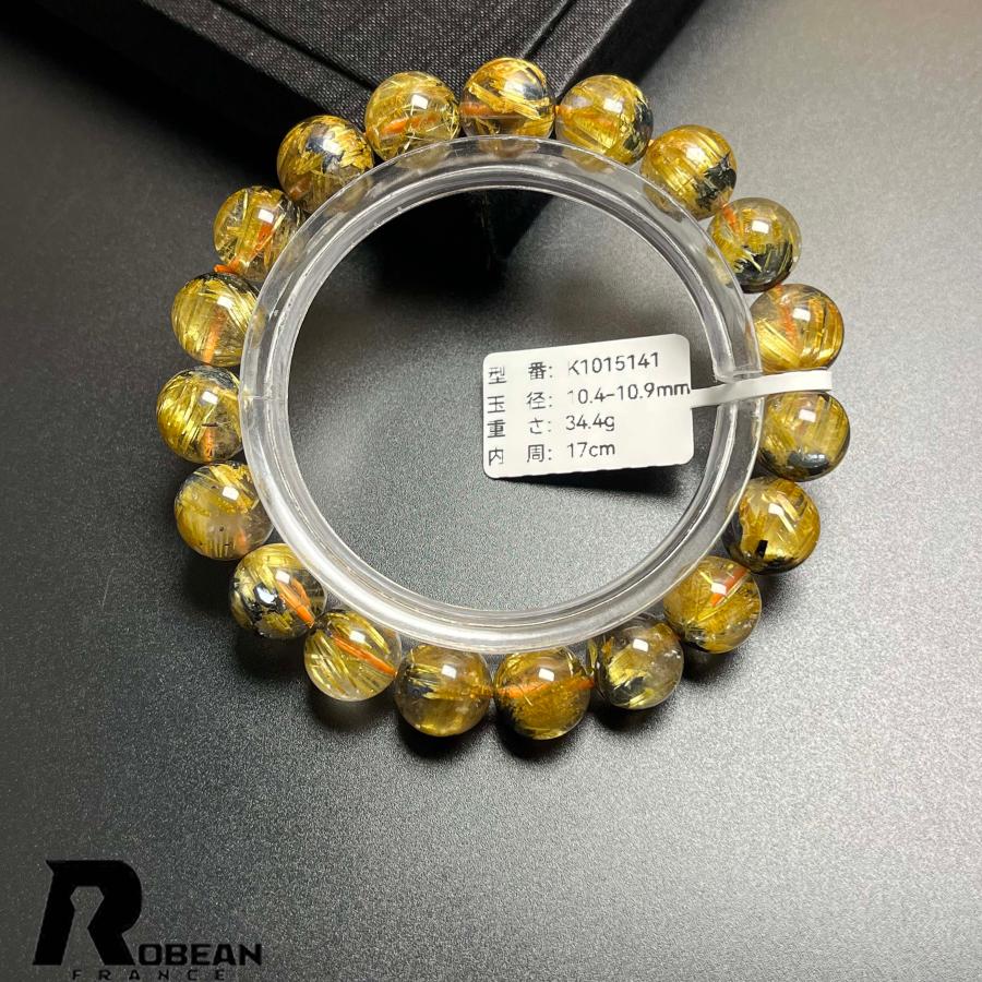 上級 EU製☆ROBEAN・太陽花タイチンルチル☆黄金針水晶 金運 開運 