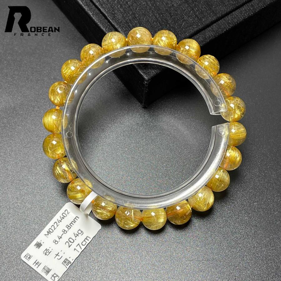 上級EU製 極満針ルチルクォーツブレスレット パワーストーン 天然石 絶賛 EU製☆ROBEAN・極!極満針ルチルクォーツ☆ブレスレット
