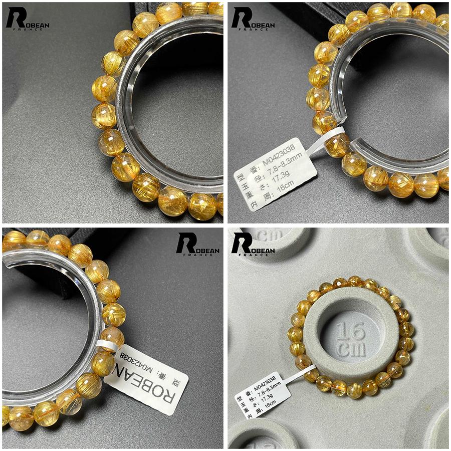 絶賛 EU製☆ROBEAN・極!極満針ルチルクォーツ☆ブレスレット
